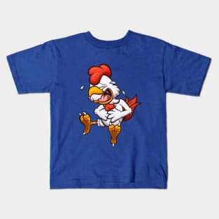 Laughing Cartoon Chicken Kids T-Shirt